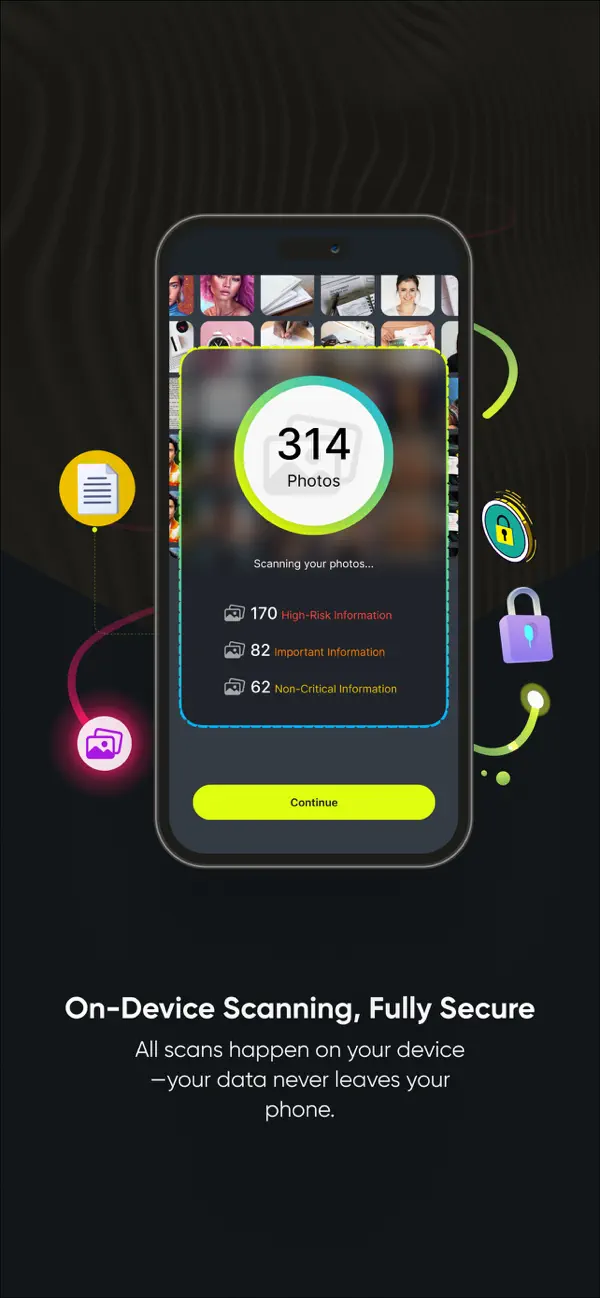 Privacy Guard on-device photo scanning preview