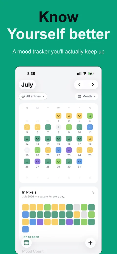 Know yourself better: the mood calendar and Year in Pixels