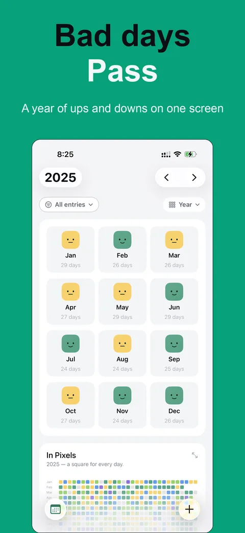 Bad days pass: a year of moods on one screen